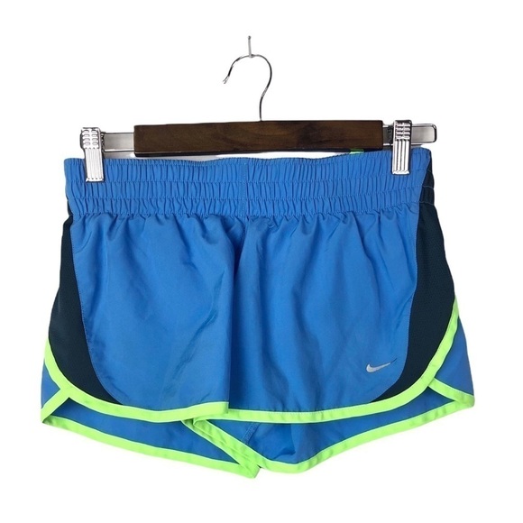 Nike Dri-Fit Stay Cool Blue & Green Running Shorts S - Picture 1 of 6